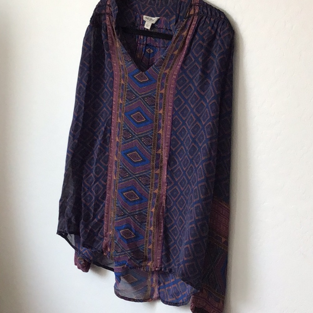 LUCKY BRAND SHEER BLOUSE